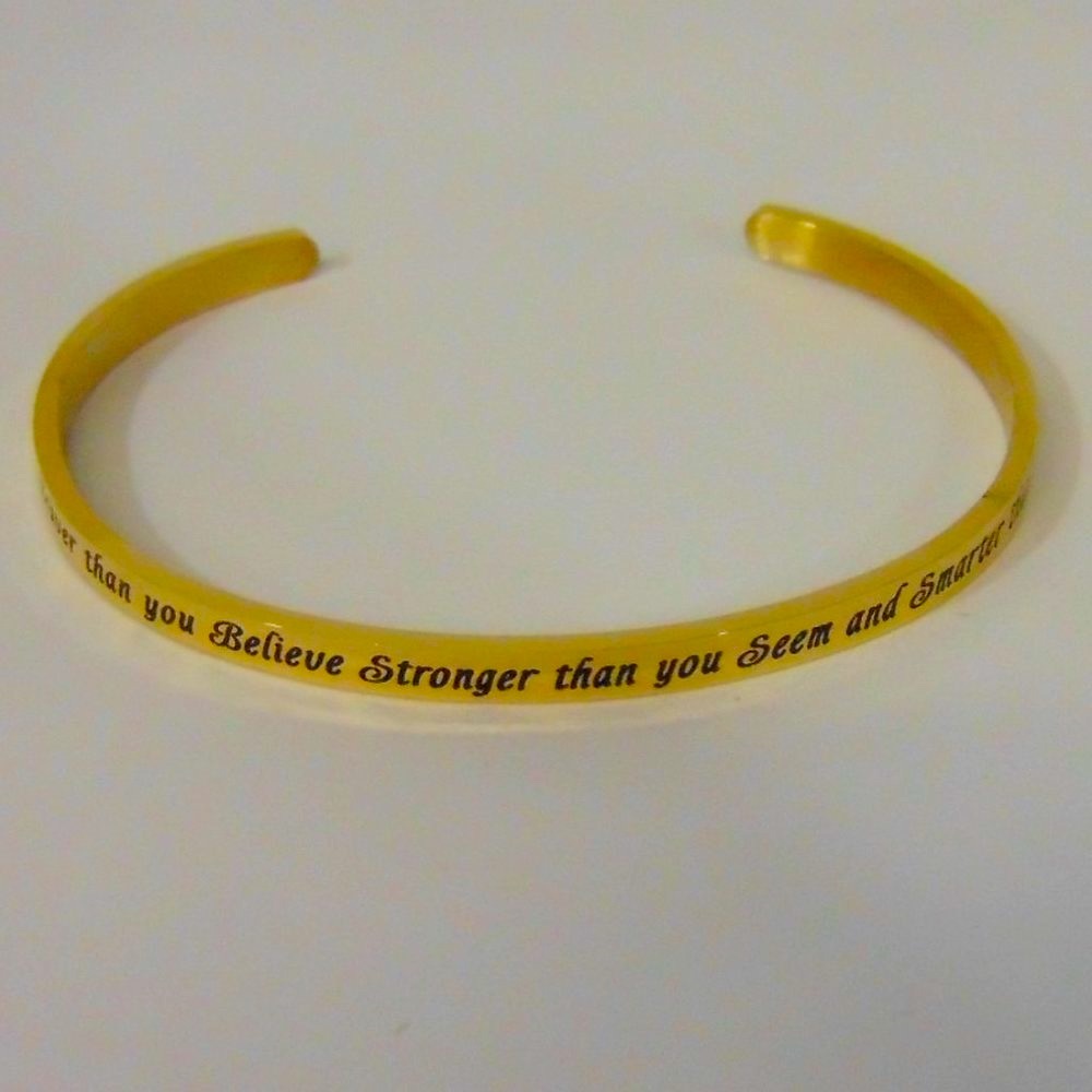 You are Braver... 10K Gold Plated Bracelet New